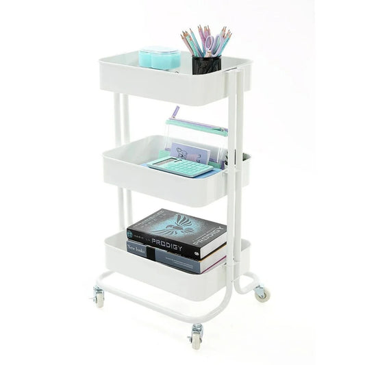 3-Shelf Plastic Trolley