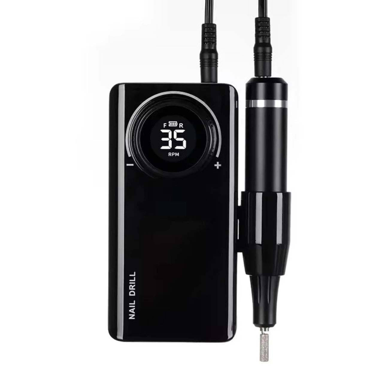 Nail care tool with adjustable speed from 0 to 35,000rpm for precise control, ideal for professional use