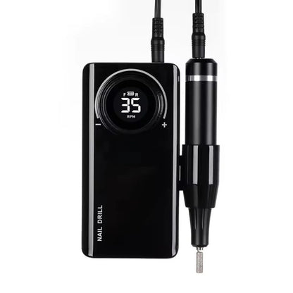 Nail care tool with adjustable speed from 0 to 35,000rpm for precise control, ideal for professional use
