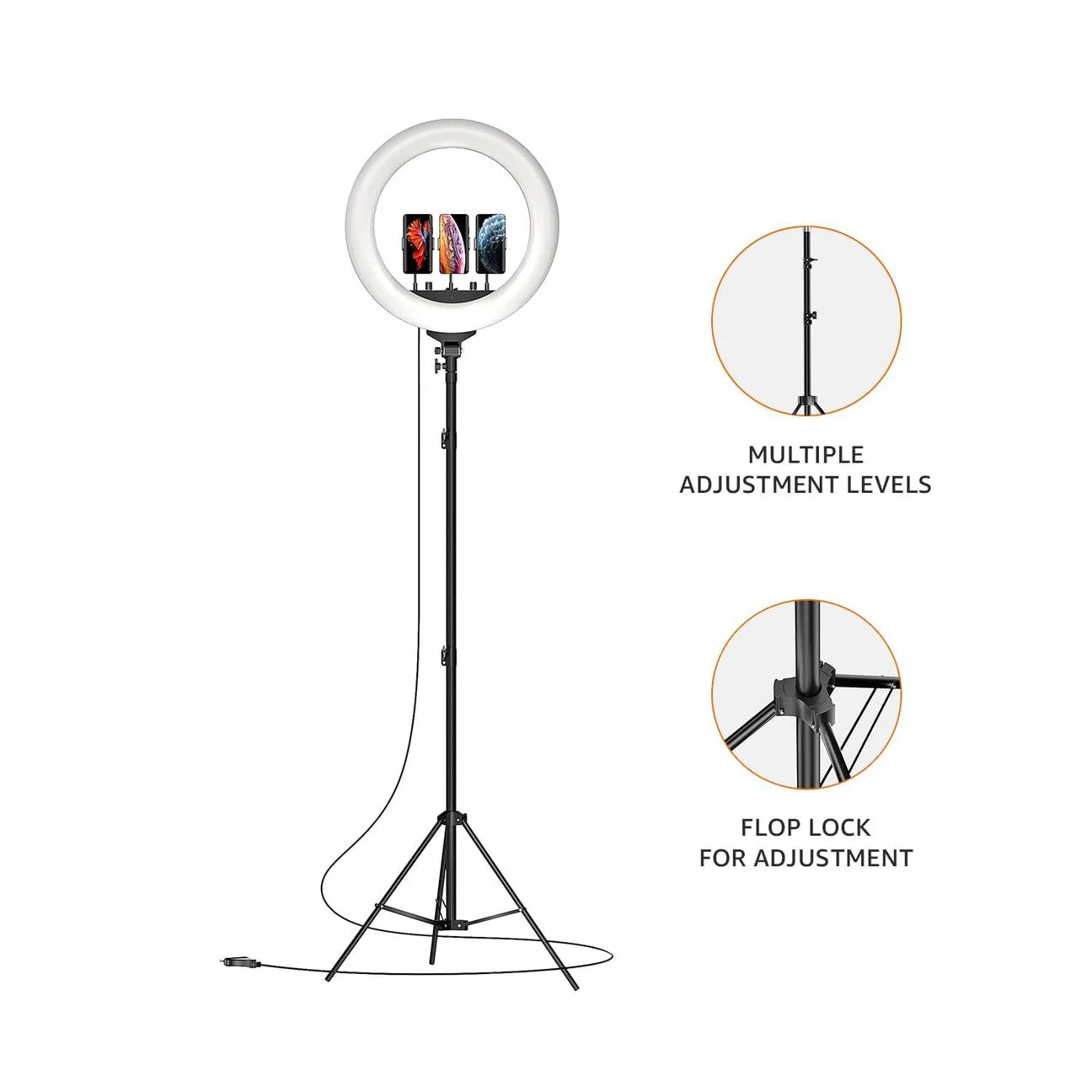 18" LED Ring Light with Remote (Photo Shoots & Reels)
