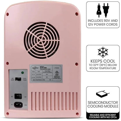 Eco-friendly thermoelectric cooler, keeping contents cool to 32°F (18°C) below room temperature