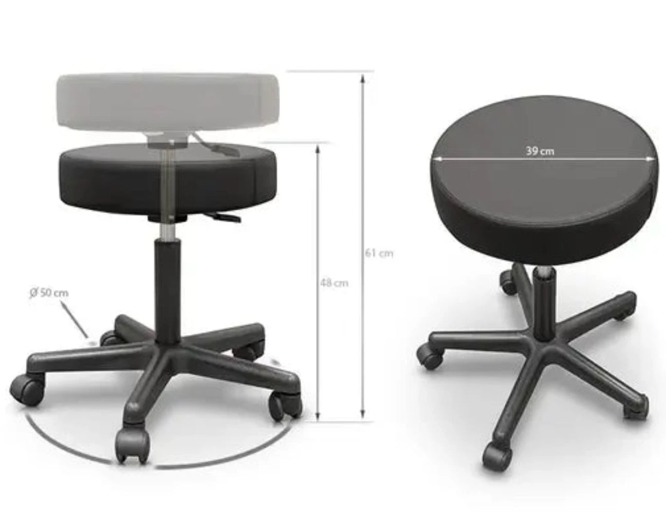 Height adjustable beauty salon chair for customizable comfort, suitable for various users and settings